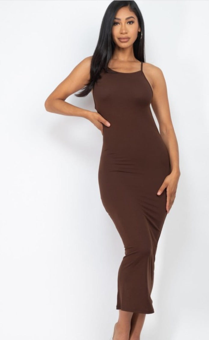 Open Back Crisscross Cut Out Maxi Dresses