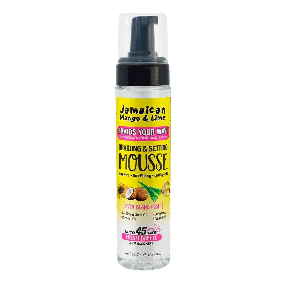 JAMAICAN MANGO & LIME Braids Your Way Shine & Molds Mousse (8oz)