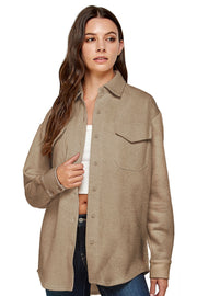 CORD FABRIC DOLPHIN-HEM SHACKET
