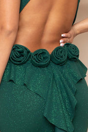 CYNTHIA FLOWER BACK MERMAID MAXI DRESS