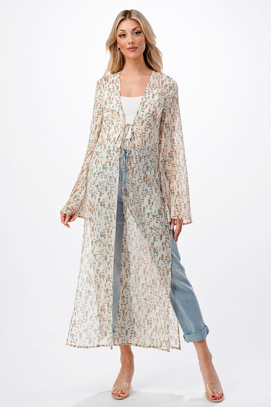 Flattering Kimono PRINTED LONG DUSTER