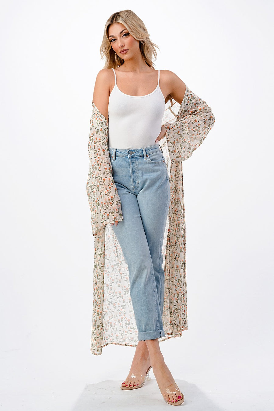 Flattering Kimono PRINTED LONG DUSTER