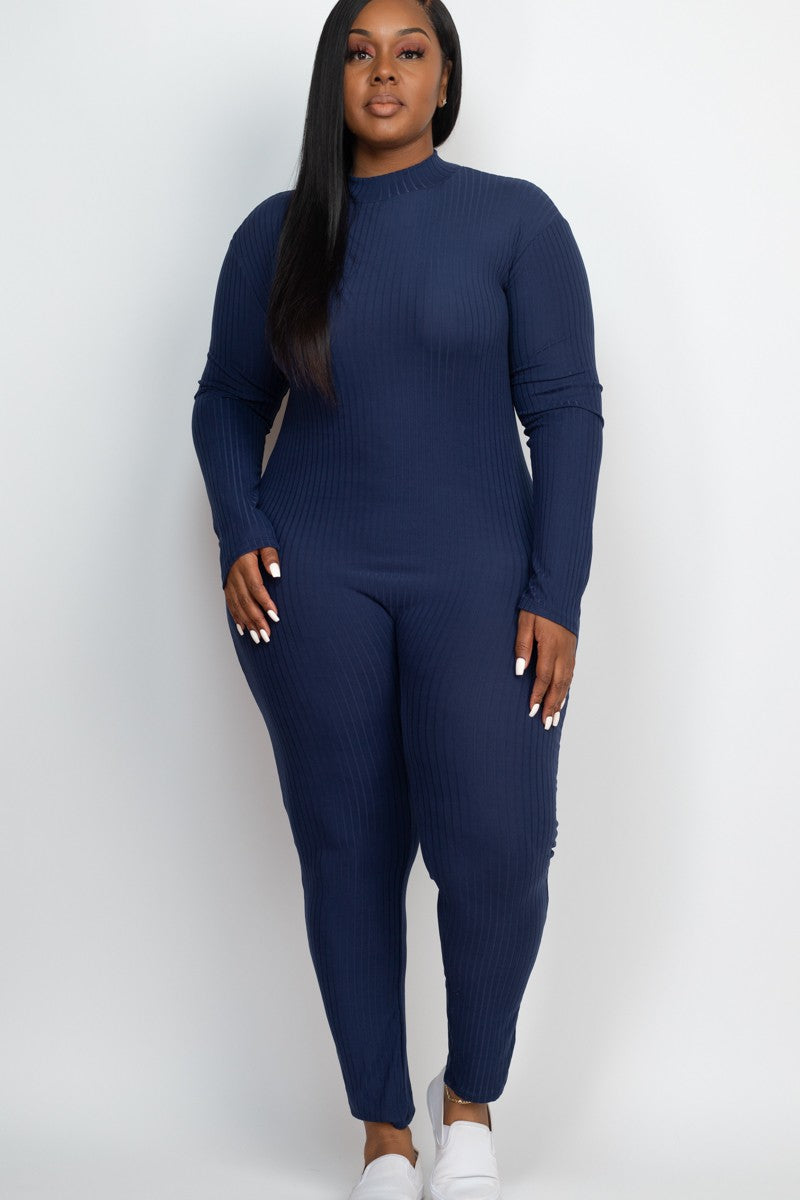 Sweet Lady Mock Neck Jumpsuit