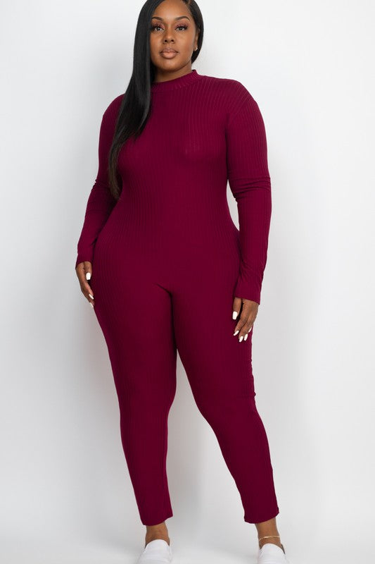 Sweet Lady Mock Neck Jumpsuit