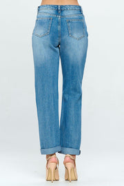 90s Rolled Cuff Mom Jeans