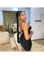 Inclined Shoulder Black Sheath Dresses