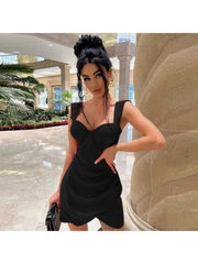 Sexy Silk Vibes Off The Shoulder Mini Dresses