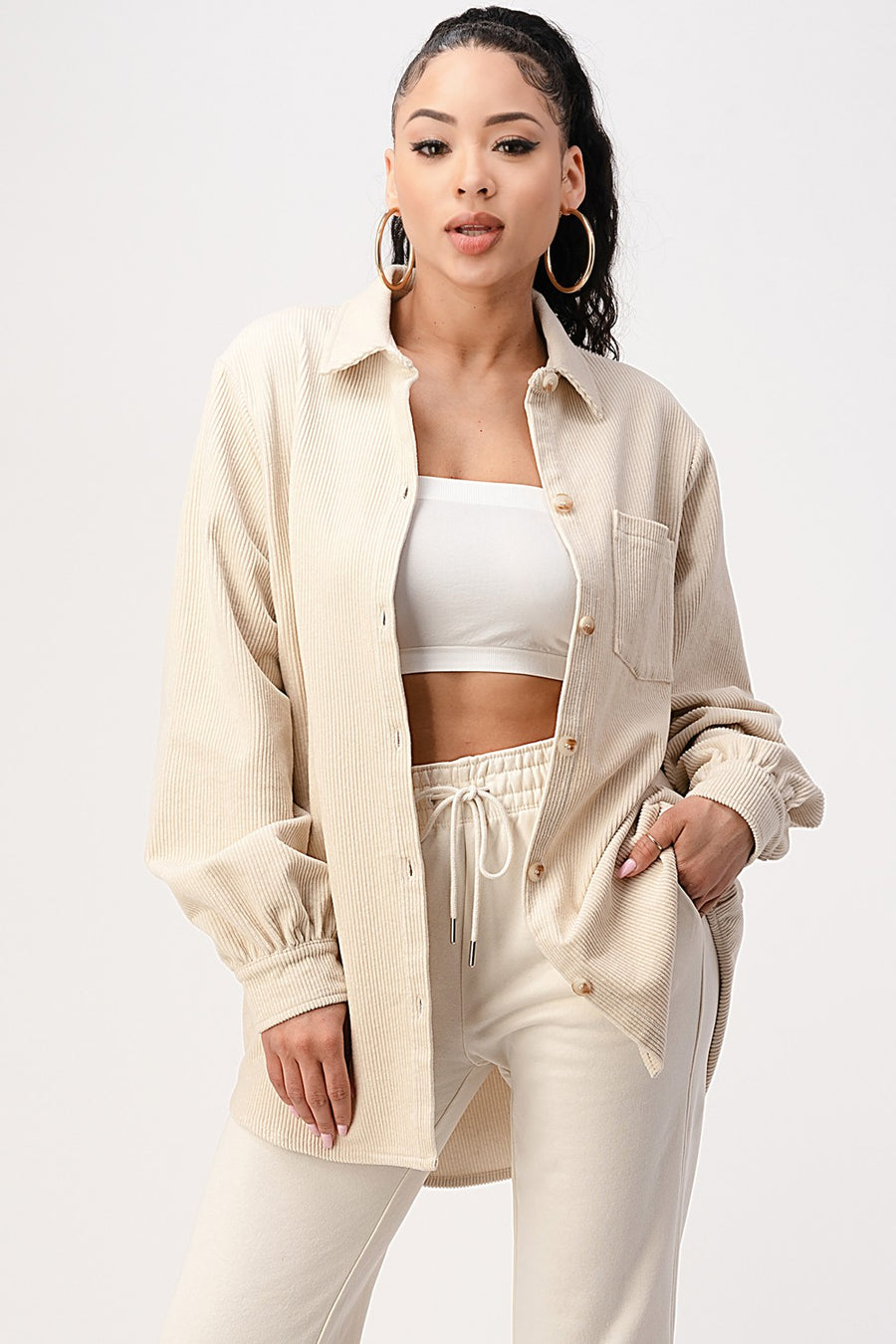 OVERSIZE CORDUROY SHIRT JACKETS